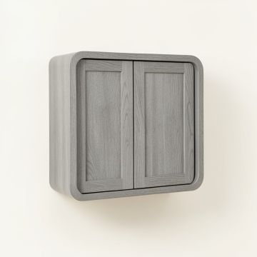 Juniper Crest Wall-Mounted Entry Cabinet - Gray (synthetic illustration; no displayed measurements)