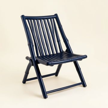 Cedar Bridge Folding Outdoor Chair - Navy (synthetic illustration; no displayed measurements)