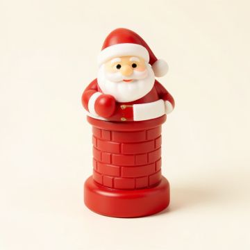 7 '' Santa Claus In Chimney Christmas Bubble Night Light (synthetic illustration; no displayed measurements)
