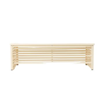 Bay Crest Narrow Outdoor Storage Bench - Ivory
