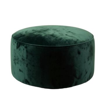 Pariaman 17 '' Wide Velvet Round Standard Ottoman