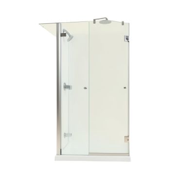 Elan 60 '' W X 66 '' H Single Sliding Frameless Tub Door With Rollerdisk Technology