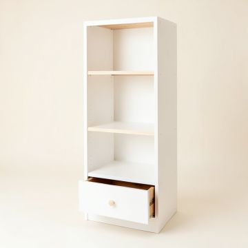 Lake Bluff Narrow Cubby Tower - White (synthetic illustration; no displayed measurements)