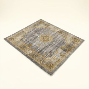 Coupland Abstract Gray/Gold Area Rug (synthetic illustration; no displayed measurements)
