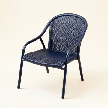 Slate Arc Outdoor Lounge Chair - Navy (synthetic illustration; no displayed measurements)