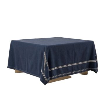 Wren Crest Flat Bed Sheet - Navy