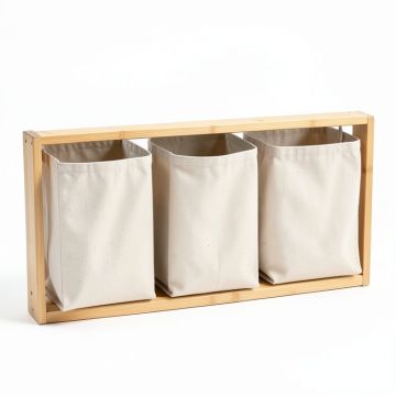 Meadow Canyon Laundry Sorting Station With Plain Removable Bags - Beige (synthetic illustration; no displayed measurements)