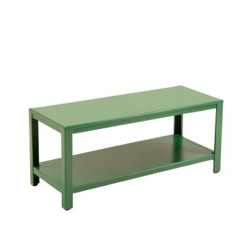Wren Bend Narrow Outdoor Storage Bench - Green