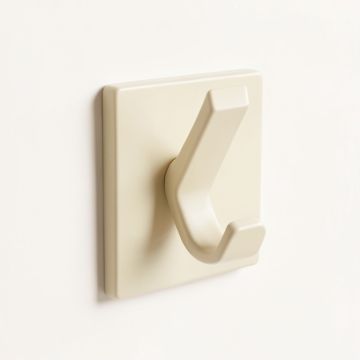 Stone Bend Wall-Mounted Robe Hook - Ivory (synthetic illustration; no displayed measurements)