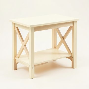Glen Edge Side Table - Cream (synthetic illustration; no displayed measurements)