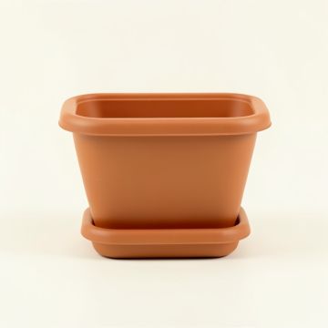 Moss Branch Empty Raised Planter - Terracotta (synthetic illustration; no displayed measurements)