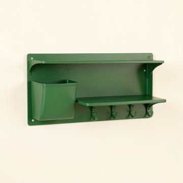 Cedar Bridge Wall-Mounted Entryway Organizer Shelf - Green (synthetic illustration; no displayed measurements)