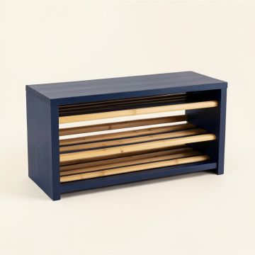 Sage Bridge Shoe Storage Bench - Navy (synthetic illustration; no displayed measurements)