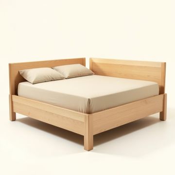 Dingler Solid Wood Standard Bed (synthetic illustration; no displayed measurements)
