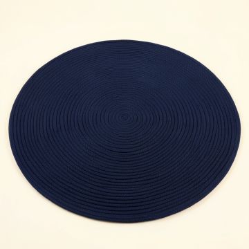 Shore Bluff Round Area Rug - Navy (synthetic illustration; no displayed measurements)