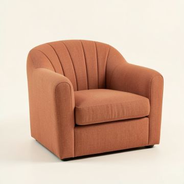 Ridge Bluff Upholstered Armchair - Terracotta (synthetic illustration; no displayed measurements)