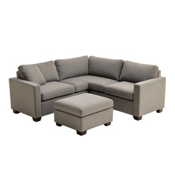 Peeples 131 '' Wide Reversible Modular Corner Sectional With Ottoman