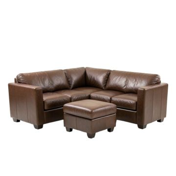 Menomonie 95 '' Wide Faux Leather Right Hand Facing Sleeper Sofa & Chaise With Ottoman