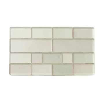 Myst Random Sized Glass Brick Joint Mosaic Tile
