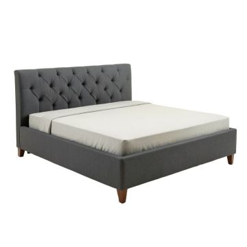 Rauscher Tufted Solid Wood Upholstered Low Profile Standard Bed