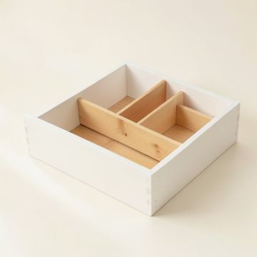 Clay Bluff Empty Pantry Drawer Organizer Insert - White (synthetic illustration; no displayed measurements)