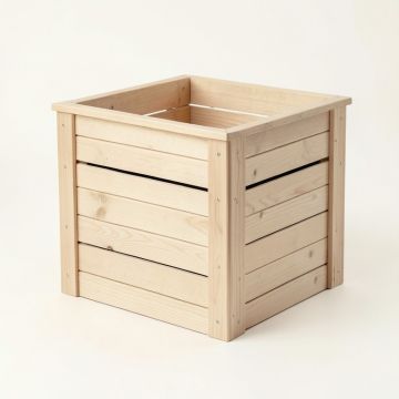 Cedar Bridge Closed Garden Compost Bin - Beige (synthetic illustration; no displayed measurements)