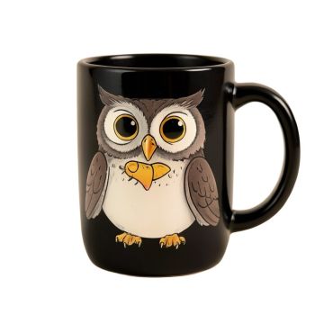 Libourne Funny Owl Drink To That Owl Drinking Wine Pun Cartoon Coffee Mug