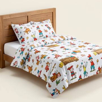 Dr. Seuss Lumberjack Cat In The Hat 5 Piece Crib Bedding Set (synthetic illustration; no displayed measurements)