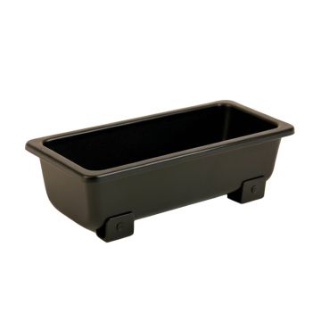 Aspen Bridge Empty Railing Planter With Integral Brackets - Black
