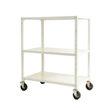 Ash Brook Empty Rolling Workshop Cart - White