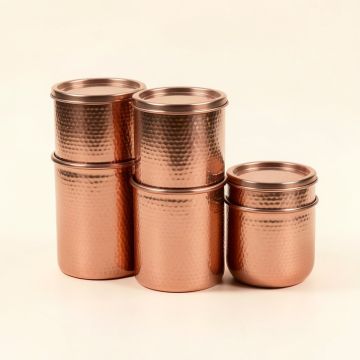 Hammered 4 Piece Kitchen Canister Set (synthetic illustration; no displayed measurements)