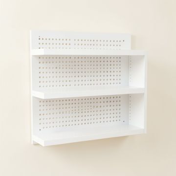Harbor Brook Empty Wall-Mounted Tool Organizer Panel - White (synthetic illustration; no displayed measurements)