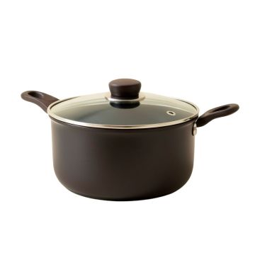 Ayesha Home Collection Hard-Anodized Nonstick Saucepan With Lid , 2-Quart