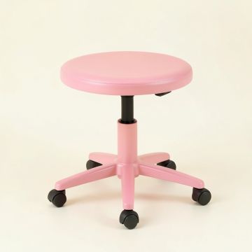 Pu Leather Round Rolling Height Adjustable Lab Stool With Footrest (synthetic illustration; no displayed measurements)