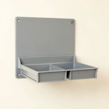 Brook Bend Empty Wall-Mounted Tool Organizer Panel - Gray (synthetic illustration; no displayed measurements)
