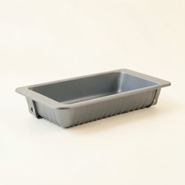 Pine Crest Empty Railing Planter With Integral Brackets - Gray (synthetic illustration; no displayed measurements)