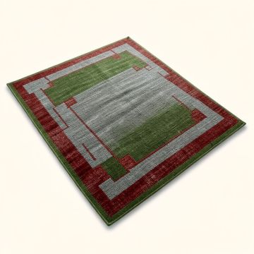 Green/Red/Gray Area Rug (synthetic illustration; no displayed measurements)