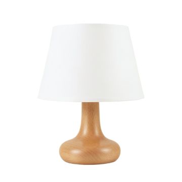 Dawn Dale Table Lamp With A Plain Fabric Shade - White