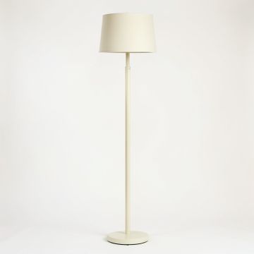 Shore Bridge Floor Lamp With A Plain Fabric Shade - Cream (synthetic illustration; no displayed measurements)