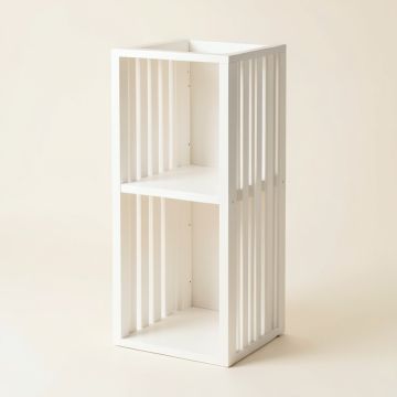 Shore Bluff Narrow Cubby Tower - White (synthetic illustration; no displayed measurements)