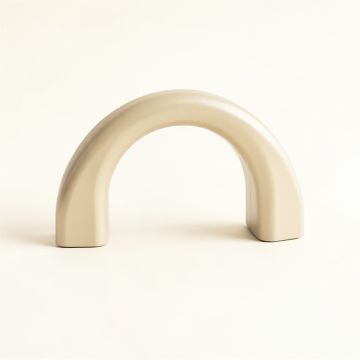 Slate Arc Cabinet Handle Without Packaging - Beige (synthetic illustration; no displayed measurements)