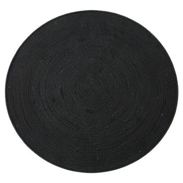 Lake Bluff Round Area Rug - Black (synthetic illustration; no displayed measurements)