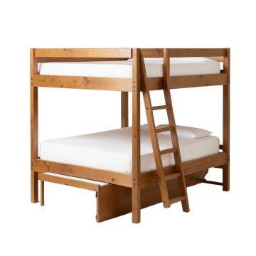 Shyann Staircase Full Over Full Bunk Bed With Trundle