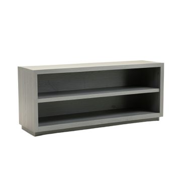 Slate Arc Low Bookcase - Gray