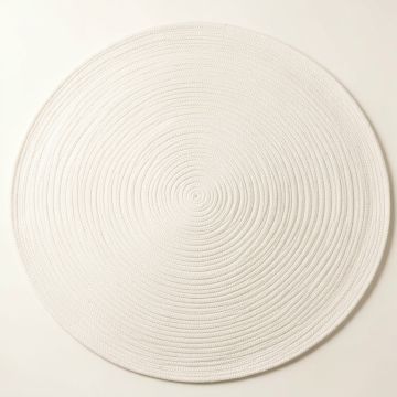 Lake Arc Round Area Rug - White (synthetic illustration; no displayed measurements)