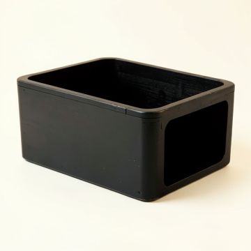 Field Bluff Empty Furniture-Style Litter Enclosure - Black (synthetic illustration; no displayed measurements)