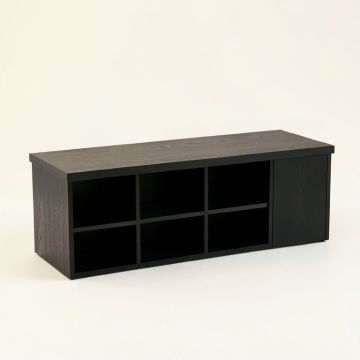 Laurel Canyon Shoe Storage Bench - Black (synthetic illustration; no displayed measurements)