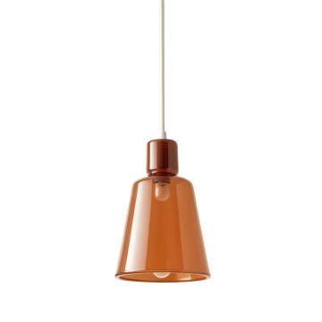 Holly Dale Pendant Light Suspended From One Plain Cable - Terracotta
