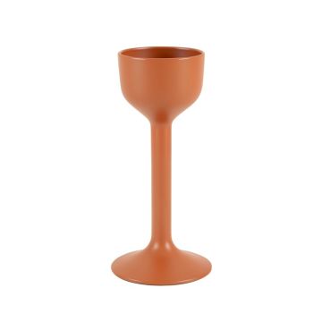 Flint Crest Empty Candle Holder - Terracotta