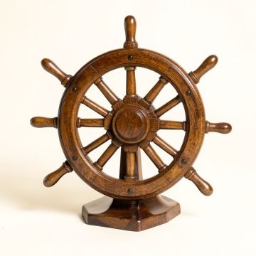 Northington Antique Ship Wheel Sculpture (synthetic illustration; no displayed measurements)